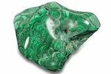 Flowery Polished Malachite Specimen - Congo #255246-1